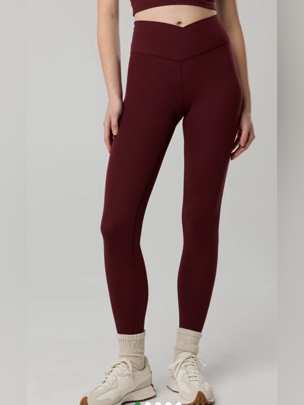 Offline by aerie High-Rise Leggings in Deep Burgundy